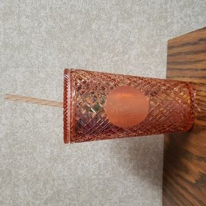 Starbucks 2021 Christmas Tumbler. Grande, Orange, Iridescent